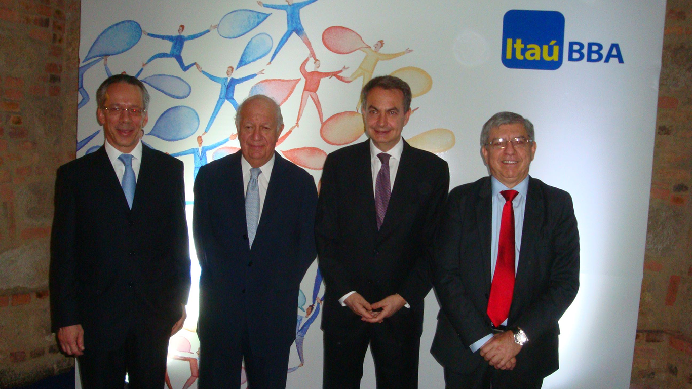 Ricardo Lagos, José Luis Rodríguez Zapatero y César Gaviria